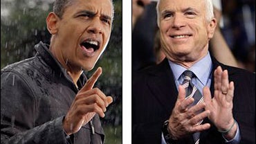 Barack Obama and John McCain 