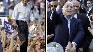 Sen. Barack Obama and Sen. John McCain at rallies in Nevada and Virginia 