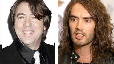 BBC Radio personalities Jonathan Ross (left) and Russell Brand 