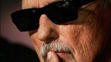 American actor Dennis Hopper attends the press conference of the film " Chelsea on the Rocks" during the 61st International film festival in Cannes, southern France, on Friday, May 23, 2008. 