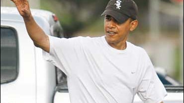 Obama in Hawaii, Dec. 27, 2008 