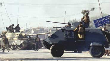 Troops of the Pakistan army and security forces gathered in Pakistan's tribal area of Khyber near Peshawar 