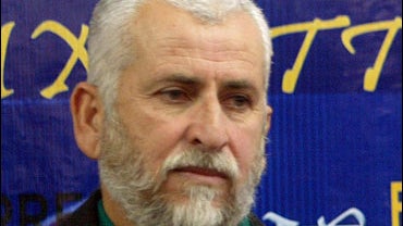 Hamas candidate Said Siam during a news conference in Gaza City, Wednesday Jan. 18, 2006. 