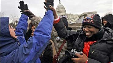 Obama supporters at the Capitol 