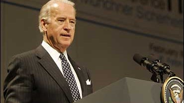 US Vice President Joe Biden addresses the participants of the International Conference on Security Policy 