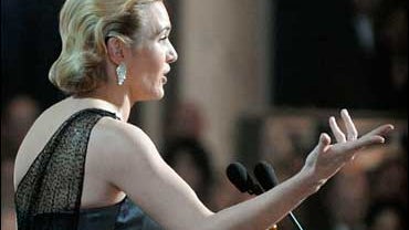 Kate Winslet accepts the award for best actress for her work in "The Reader" at the 81st Academy Awards Sunday, Feb. 22, 2009, in the Hollywood section of Los Angeles. 