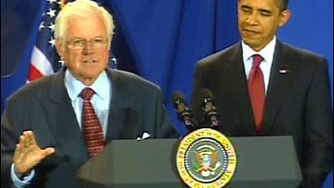 Barack Obama and Ted Kennedy 