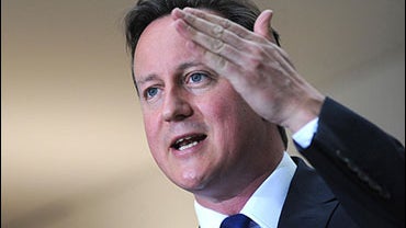 British Opposition Leader David Cameron 