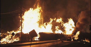 Freight Train Derails, Explodes; 1 Killed - CBS News