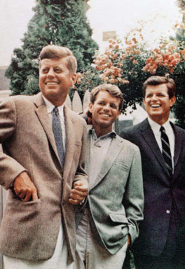 Brothers John F. Kennedy, Robert F. Kennedy, and Edward M. Kennedy  in Hyannis Port, Cape Cod, Massachusetts, 1960. 
