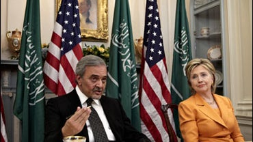 Hillary Clinton and Saud al-Faisal 