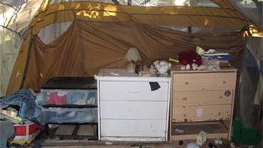 Interior view of the tent compound in the backyard of Phillip and Nancy Garrido's house, in Antioch, Calif., where Jaycee Lee Dugard was held for 18 years. 