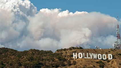 CAROUSEL - Hollywood sign threatened by wildfire 