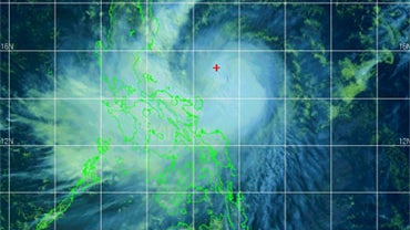 Satellite imagery of Typhoon Parma bearing down on the Northern Philippines, Oct. 2, 2009. 