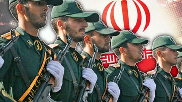 Iranian Revolutionary Guards during a parade ceremony in Tehran, Iran, June 18, 2009. 