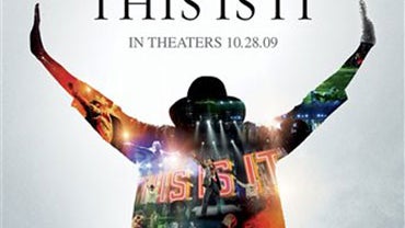Movie poster for Michael Jackson's "This is It" film is shown. 