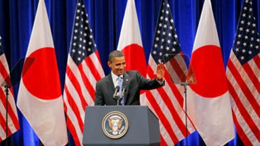 Flag and USS Arizona Memorial 