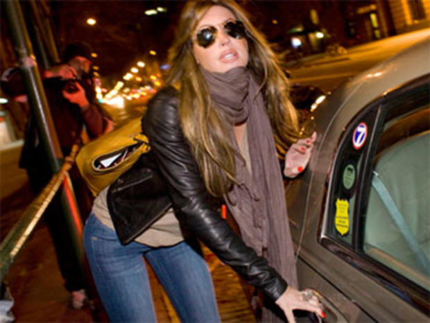 Rachel Uchitel, Tiger Woods alleged mistress, appears in front of her NY home Nov. 29, 2009. 