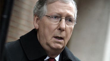 Sen. Mitch McConnell, R-Ky., outside the "Face the Nation" studio in Washington, December 13, 2009. 