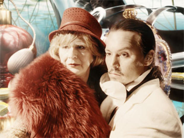 Johnny Depp and Maggie Steed in "The Imaginarium of Doctor Parnassus," a fantasy film by Terry Gilliam. 
