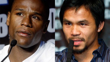 Boxers Floyd Mayweather Jr., left and Manny Pacquiao. 
