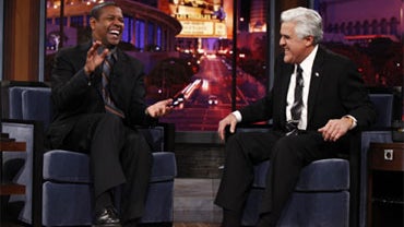 Actor Denzel Washington during an interview with host Jay Leno on January 7, 2010. 