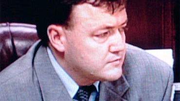 Matt Baker Jan 19, 2010 at his murder trial for killing wife Kari Baker 