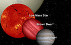 "Brown Dwarf" comparison (Image Credit: NASA/JPL-Caltech/UCB) 