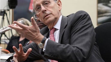 Supreme Court Associate Justice Stephen Breyer testifies on Capitol Hill in Washington, Thursday, April 15, 2010, before the House Financial Services and General Government subcommittee hearing on the Supreme Courts fiscal 2011 budget requests. 