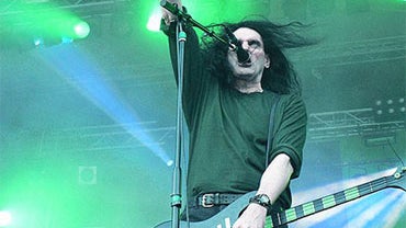A close up of Peter Steele of Type O Negative performing at Sauna Open Air, Finland in 2007. 