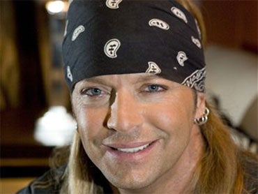FILE - In this April 9, 2008 file photo, Poison lead singer Bret Michaels poses for a portrait in the Hollywood area of Los Angeles. 