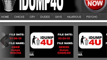 The home page of IDump4U.com, a website run by Bradley Laborman. Through the website you can hire Laborman to dump your boyfriend, girlfriend, fiancee or spouse. 