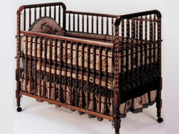 A drop-side crib 