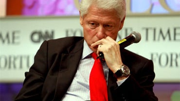 Former President Bill Clinton, Founder of the William J Clinton Foundation attends the TIME/FORTUNE/CNN Global Forum at the Cape Town International Convention Centre on June 27, 2010 in Cape Town, South Africa. (Photo by Michelly Rall/Getty Images for TIM 