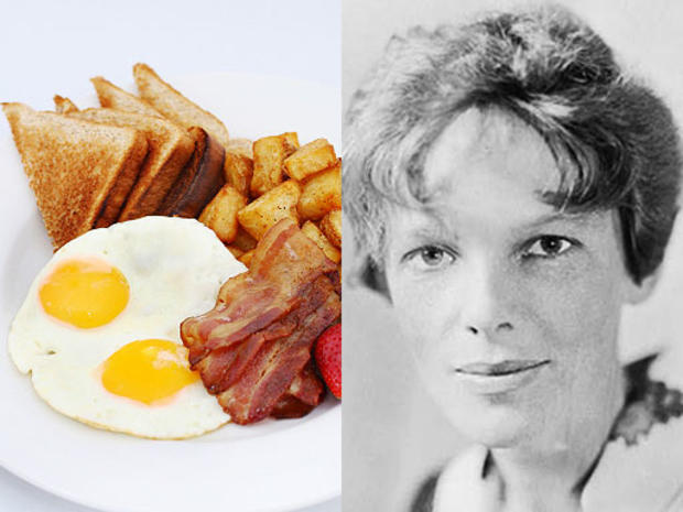 Amelia Earhart and breakfast 