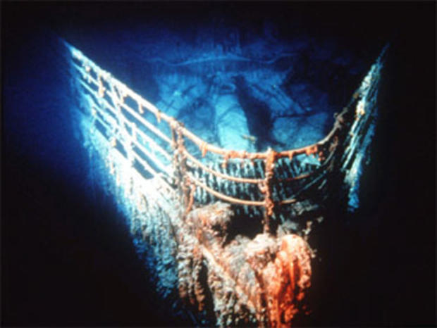 The bow of the Titanic at rest on the bottom of the North Atlantic, 400 miles southeast of Newfoundland. A new expedition to the famed ship will create the most detailed three-dimensional map of the wreck to date. 