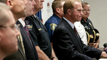Genesee County Prosecutor David Leyton addresses the media about the suspected serial killer in the Flint area during a news conference Monday, Aug. 9, 2010, at the McCree Building in downtown Flint, Mich. 
