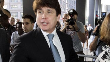 Former Illinois Gov. Rod Blagojevich arrives at the Federal Court building  in Chicago, Aug. 12, 2010. Jurors in the trial have told the court's judge that they have reached agreement on just two of 24 counts against him, indicating that they could have a 