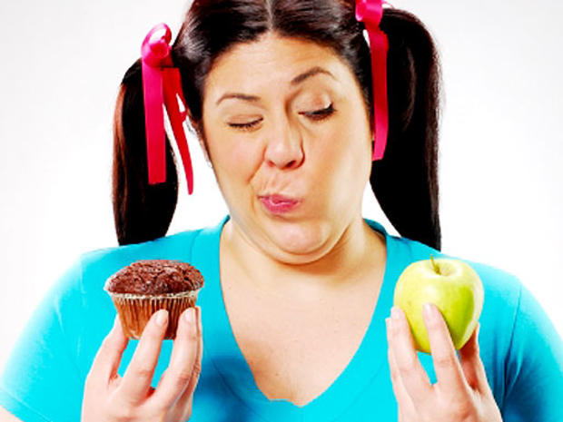 weigh loss problems, fat, overweight, cupcake, apple, generic, stock 