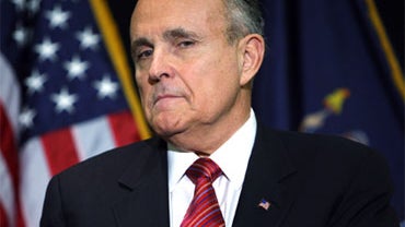 Former New York City mayor Rudy Giuliani attends a news conference where he endorsed Rick Lazio for governor of the state of New York on December 22, 2009 in New York, New York. The endorsement by Giuliani is expected to make Lazio the front-runner for th 