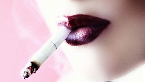 smoke, smoking, lips, woman, sexy, pretty, hot, lipstick, generic, stock 