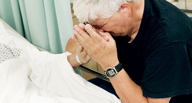 end of life care, praying, sick, dead, old, dying, generic, stock