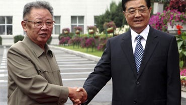 Kim Jong Il and Hu Jintao 