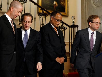 Gene Sperling, Ron Bloom, Edward Montgomery, Steve Rattner 