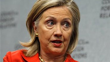 Secretary of State Hillary Rodham Clinton speaks at the Council on Foreign Relations in Washington, Wednesday, Sept. 8, 2010.(AP Photo/Alex Brandon) 