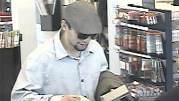 Image from security video released on on Sunday, Sept. 12, 2010 by Danish Police of a man arrested, but not yet identified, for setting off a small explosion in a hotel Friday in Copenhagen. Danish police say evidence suggests the French-speaking man coul 