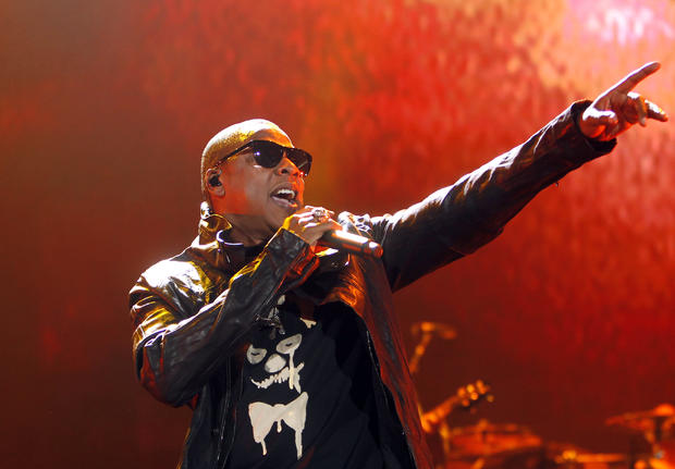 Jay-Z performs during a concert at Yankee Stadium, Monday, Sept. 13, 2010, in New York. (AP Photo/Jason DeCrow) 