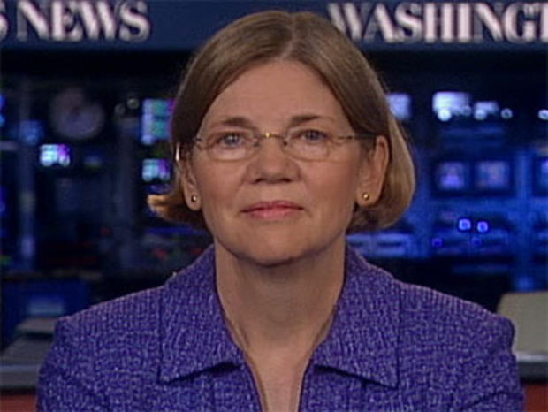 Elizabeth Warren on the CBS Evening News. 