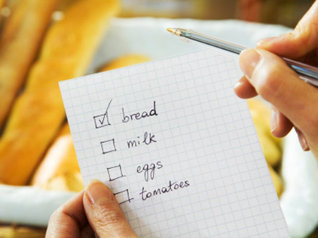 trouble planning, check list, groceries, forgetting, forget, forgetfulness, Alzheimer's, generic, 4x3