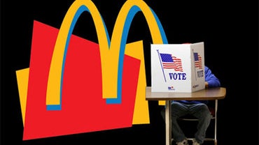 A handful of McDonald's employees in northeastern Ohio received handbills in their most recent paychecks suggesting they vote for three Republican candidates, and threatening that if the "right people" aren't elected, raises and benefits would not continu 